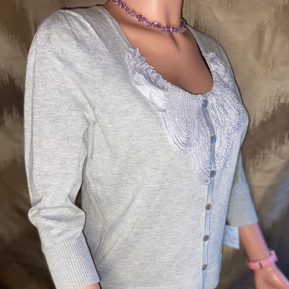 RED PETITES 3/4 SLEEVE SWEATER SIZE PM - Picture 6 of 6